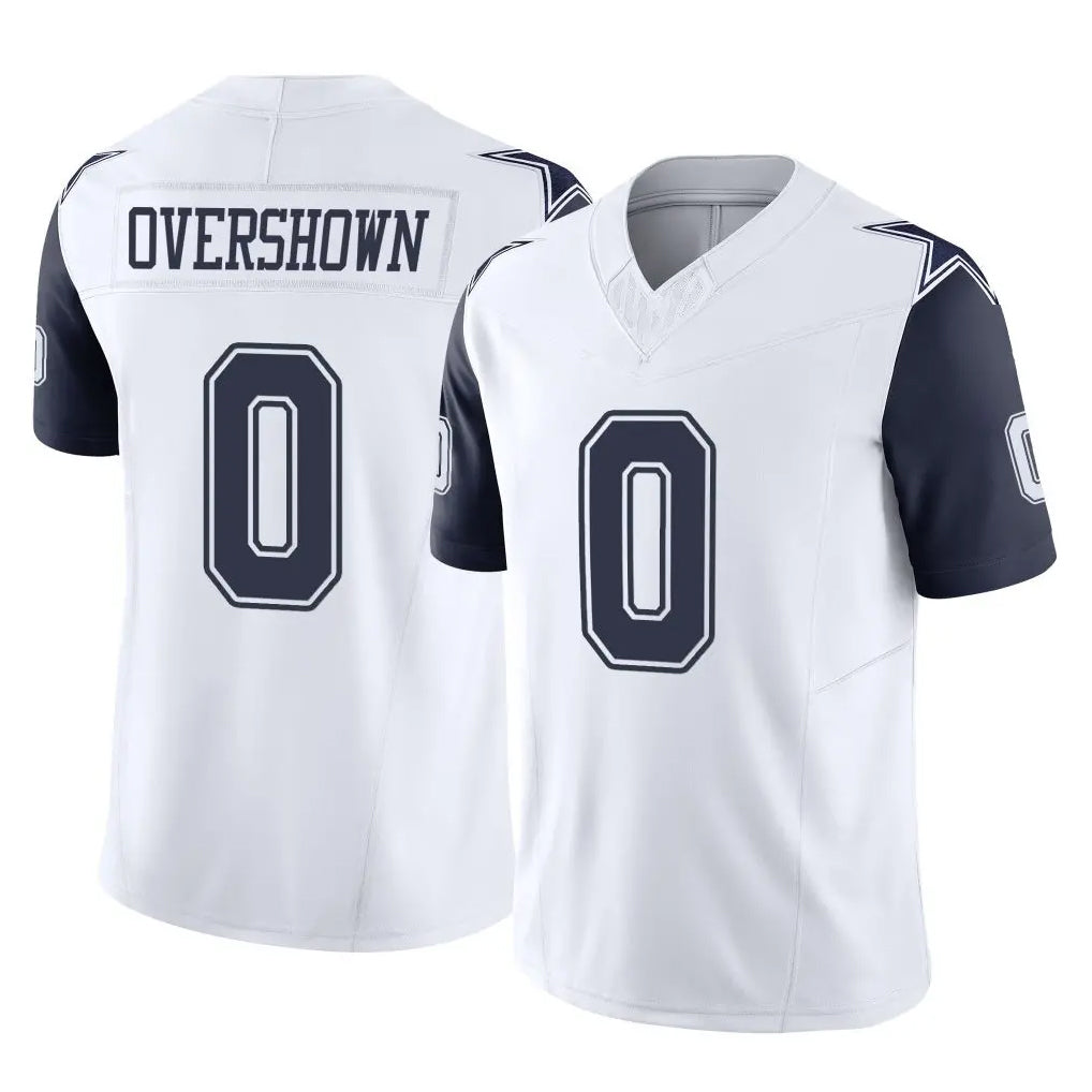 D.Cowboys #0 DeMarvion Overshown Player White-Navy Limited Vapor F.U.S.E. Home Game ROCER Stitched Jerseys