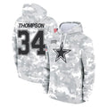 D.Cowboys #34 Jalen Thompson Player Arctic Camo Salute to Service Hoodies Limited Game ROCER Stitched Jerseys