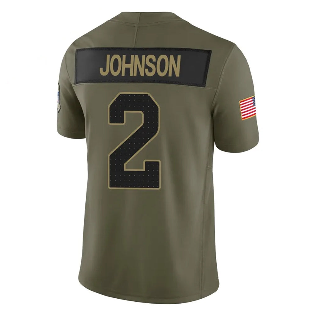A.Cardinals #2 Will Johnson Player Olive Salute To Service Limited Home Game ROCER Stitched Jerseys