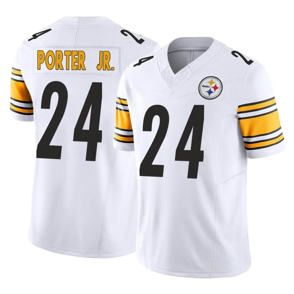 P.Steelers #24 Joey Porter Jr. Player White Limited Vapor F.U.S.E. Home Game ROCER Stitched Jerseys
