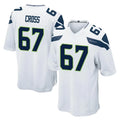 S.Seahawks #67 Charles Cross Player White Home Game ROCER Stitched Jerseys
