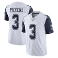 D.Cowboys #3 George Pickens Player White-Navy Limited Color Rush Vapor Untouchable Home Game ROCER Stitched Jerseys