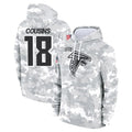 A.Falcons #18 Kirk Cousins Player Arctic Camo Salute to Service Limited Hoodie ROCER Stitched Jerseys
