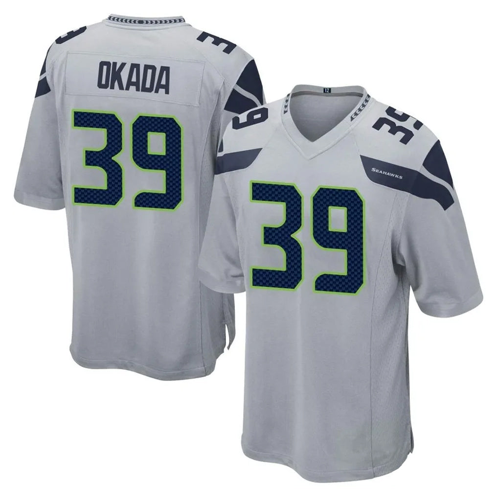 S.Seahawks #39 Ty Okada Player Gray Home Game ROCER Stitched Jerseys