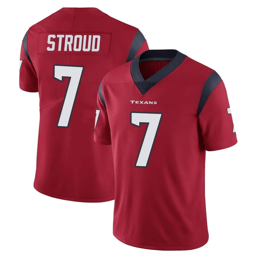 H.Texans #7 CJ Stroud Player Red Limited Vapor Untouchable Home Game ROCER Stitched Jerseys