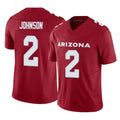 A.Cardinals #2 Will Johnson Player Cardinal Vapor F.U.S.E. Limited Home Game ROCER Stitched Jerseys