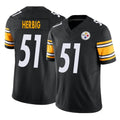 P.Steelers #51 Nick Herbig Player Black Limited Vapor F.U.S.E. Home Game ROCER Stitched Jerseys