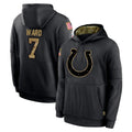 IN.Colts #7 Charvarius Ward Sr. Player Black Salute to Service Hoodies Limited Game ROCER Stitched Jerseys