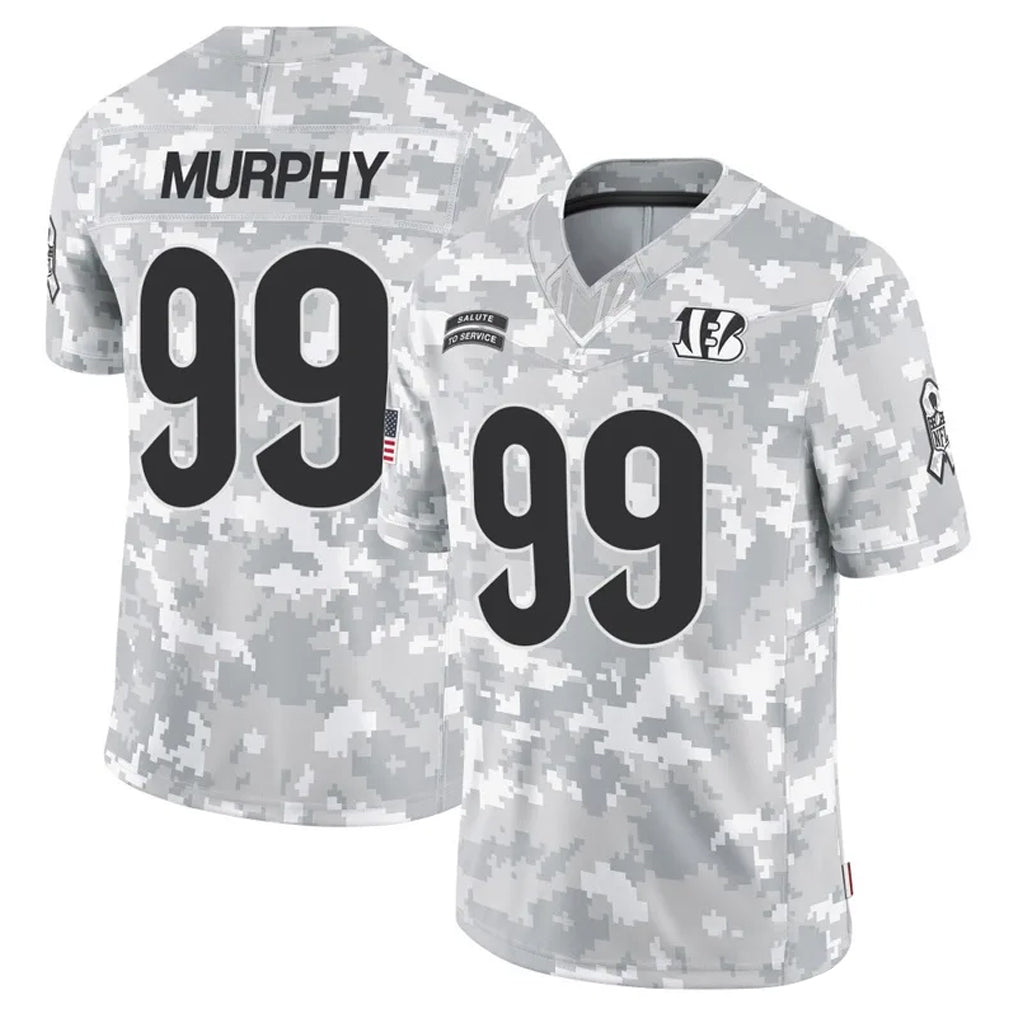 C.Bengals #99 Myles Murphy Player Arctic Camo Salute to Service Limited ROCER Stitched Jerseys