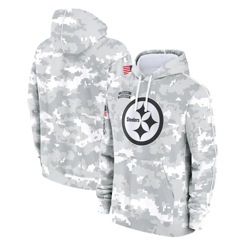 P.Steelers ## Steelers Blank Player Arctic Camo Limited Salute to Service Pullover Hoodies Game ROCER Stitched Jerseys