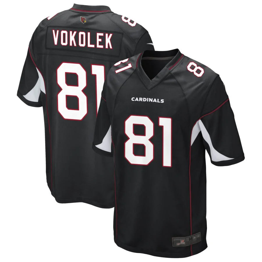 A.Cardinals #81 Travis Vokolek Player Black Game ROCER Stitched Jerseys