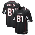 A.Cardinals #81 Travis Vokolek Player Black Game ROCER Stitched Jerseys