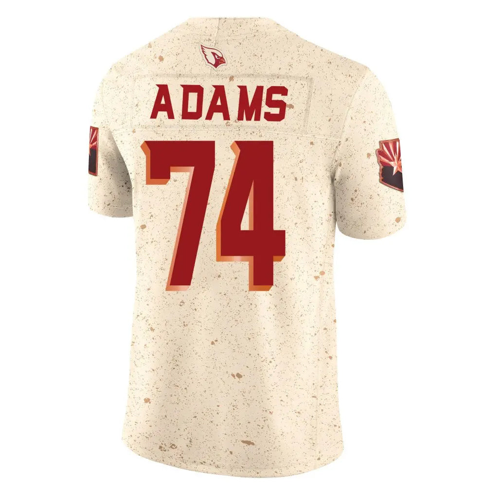 A.Cardinals #74 Isaiah Adams Player Cream Rivalries Collection Vapor Limited Home Game ROCER Stitched Jerseys