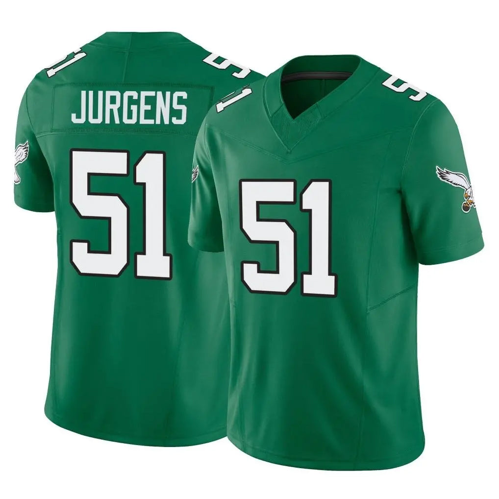 P.Eagles #51 Cam Jurgens Player Green Kelly Alternate Vapor F.U.S.E. Home Game ROCER Stitched Jerseys