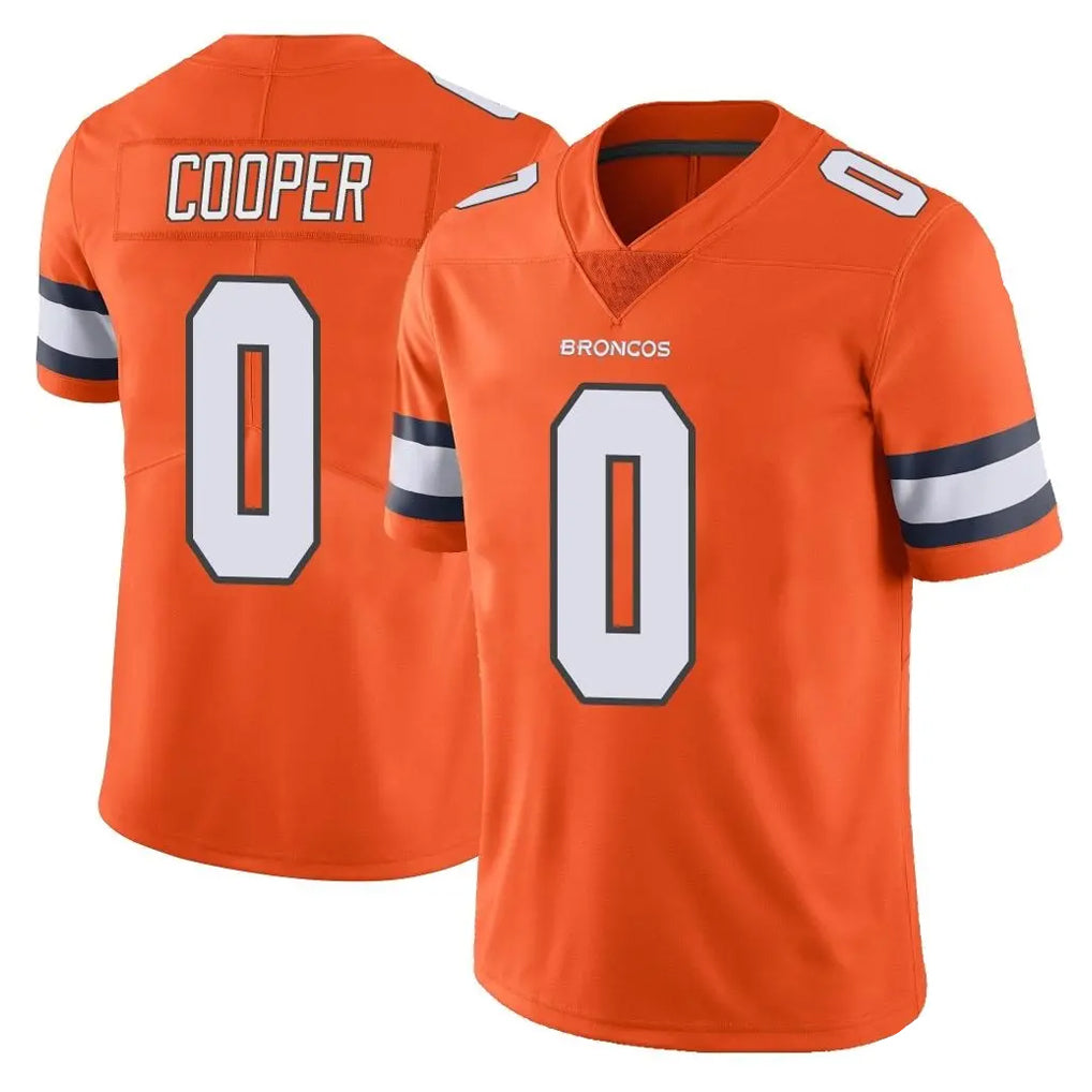 D.Broncos #0 Jonathon Cooper Player Orange Vapor Untouchable Limited Home Game ROCER Stitched Jerseys