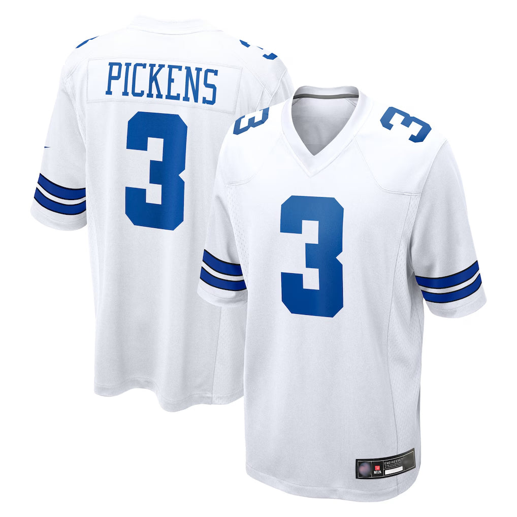 D.Cowboys #3 George Pickens Player White Home Game ROCER Stitched Jerseys