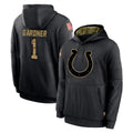 IN.Colts #1 Sauce Gardner Player Black Salute to Service Hoodies Limited Game ROCER Stitched Jerseys