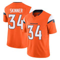D.Broncos #34 JL Skinner Player Orange Vapor F.U.S.E. Limited Home Game ROCER Stitched Jerseys