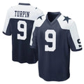 D.Cowboys #9 KaVontae Turpin Player Navy-White Alternate Home Game ROCER Stitched Jerseys