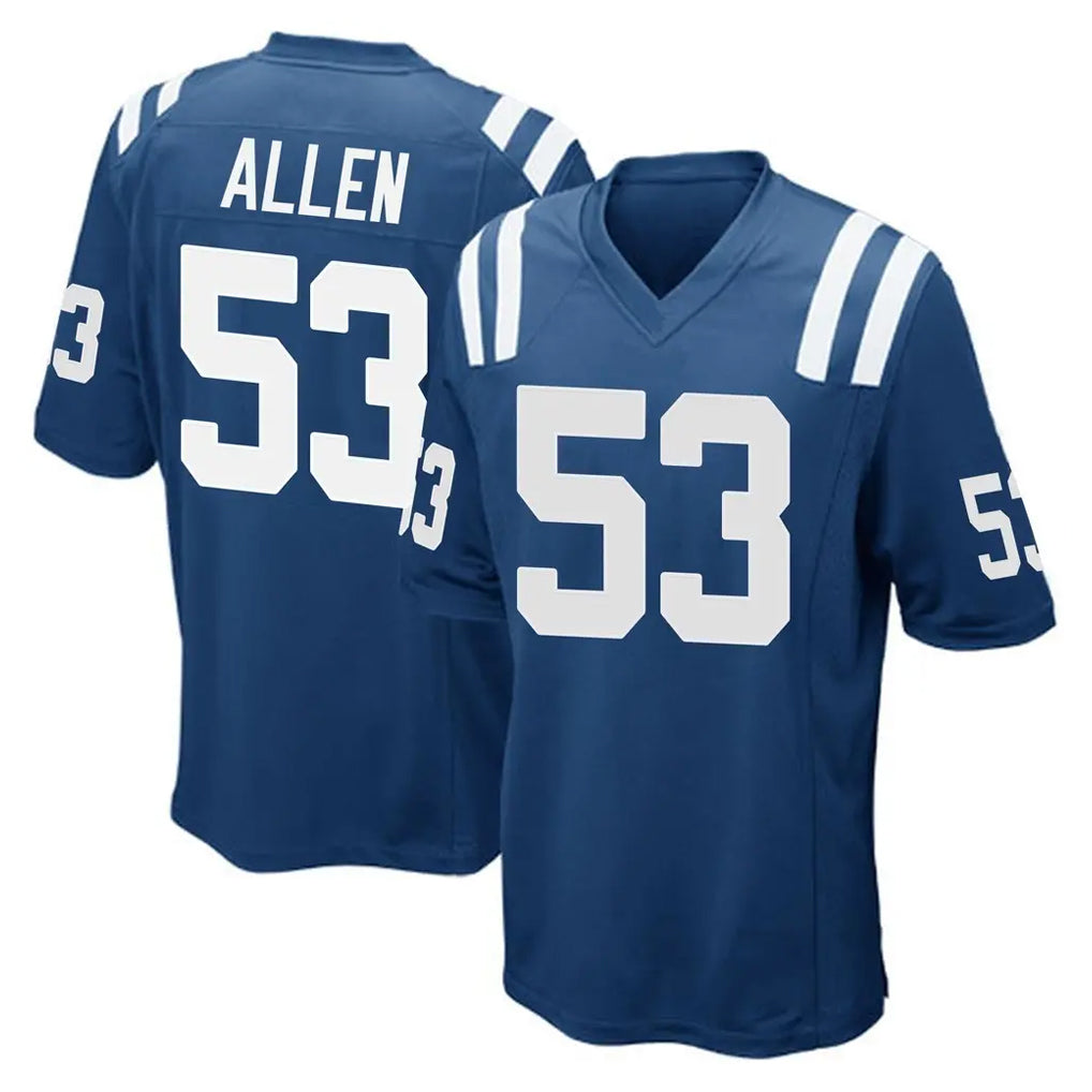 IN.Colts #53 CJ Allen Player Royal Home Game ROCER Stitched Jerseys