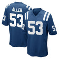 IN.Colts #53 CJ Allen Player Royal Home Game ROCER Stitched Jerseys