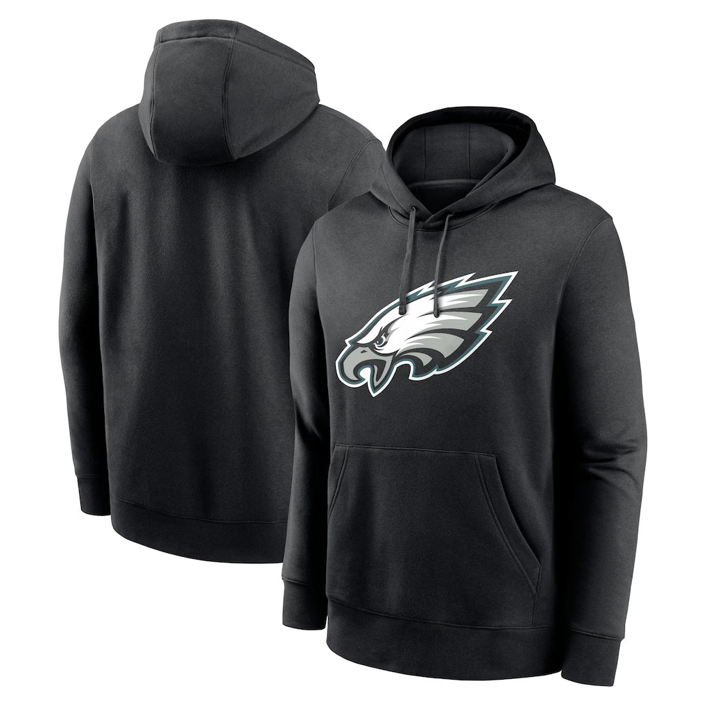 P.Eagles ## Eagles Blank Player Black LOGO Pullover Hoodies Home Game ROCER Stitched Jerseys