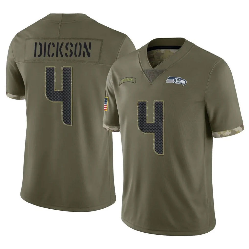 S.Seahawks #4 Michael Dickson Player Olive Limited Salute To Service Home Game ROCER Stitched Jerseys