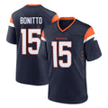 D.Broncos #15 Nik Bonitto Player Navy Home Game ROCER Stitched Jerseys