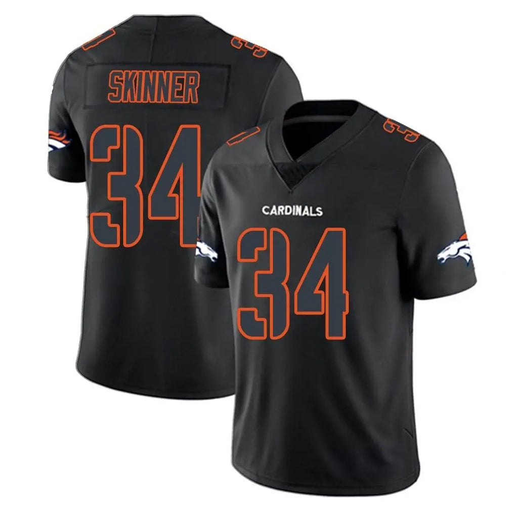 D.Broncos #34 JL Skinner Player Black Impact Limited Game ROCER Stitched Jerseys