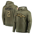 D.Broncos #2 Pat Surtain II Player Olive Salute to Service Pullover Hoodies Home Game ROCER Stitched Jerseys