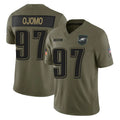 P.Eagles #97 Moro Ojomo Player Olive 2025 Salute To Service Limited ROCER Stitched Jerseys