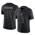 H.Texans #81 Jayden Higgins Player Black Reflective Limited Game ROCER Stitched Jerseys