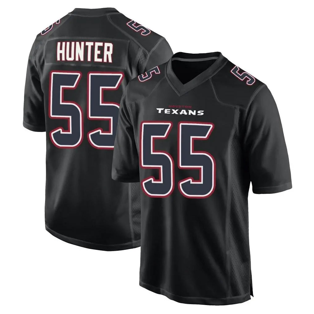 H.Texans #55 Danielle Hunter Player Black Fashion Home Game ROCER Stitched Jerseys