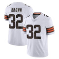 C.Browns #32 Jim Brown Player White Vapor Untouchable Limited Home Game ROCER Stitched Jerseys