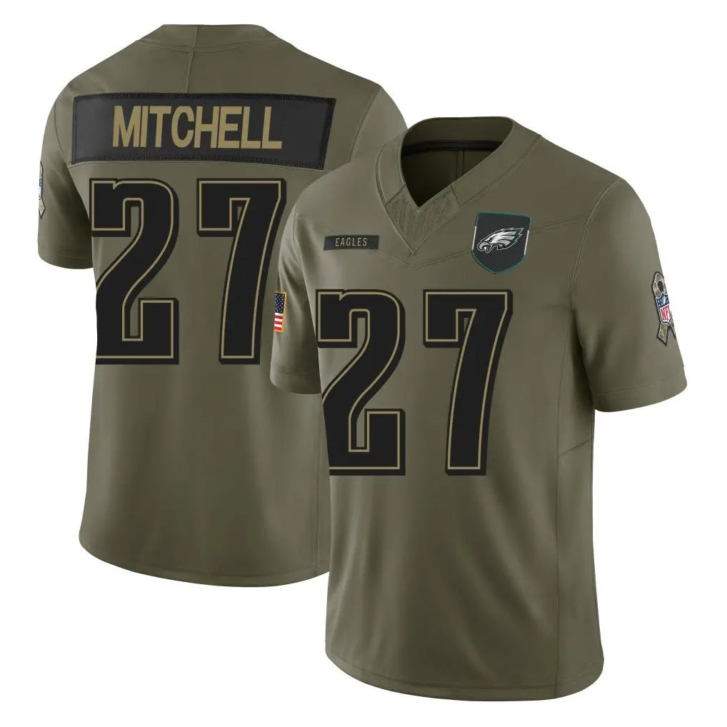 P.Eagles #27 Quinyon Mitchell Player Olive 2025 Salute To Service Limited ROCER Stitched Jerseys