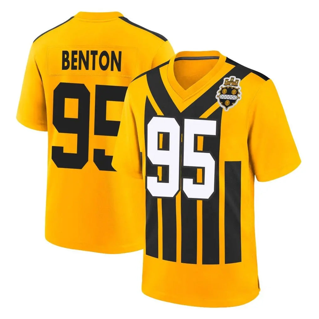 P.Steelers #95 Keeanu Benton Player Gold Limited 1933 Throwback Home Game ROCER Stitched Jerseys