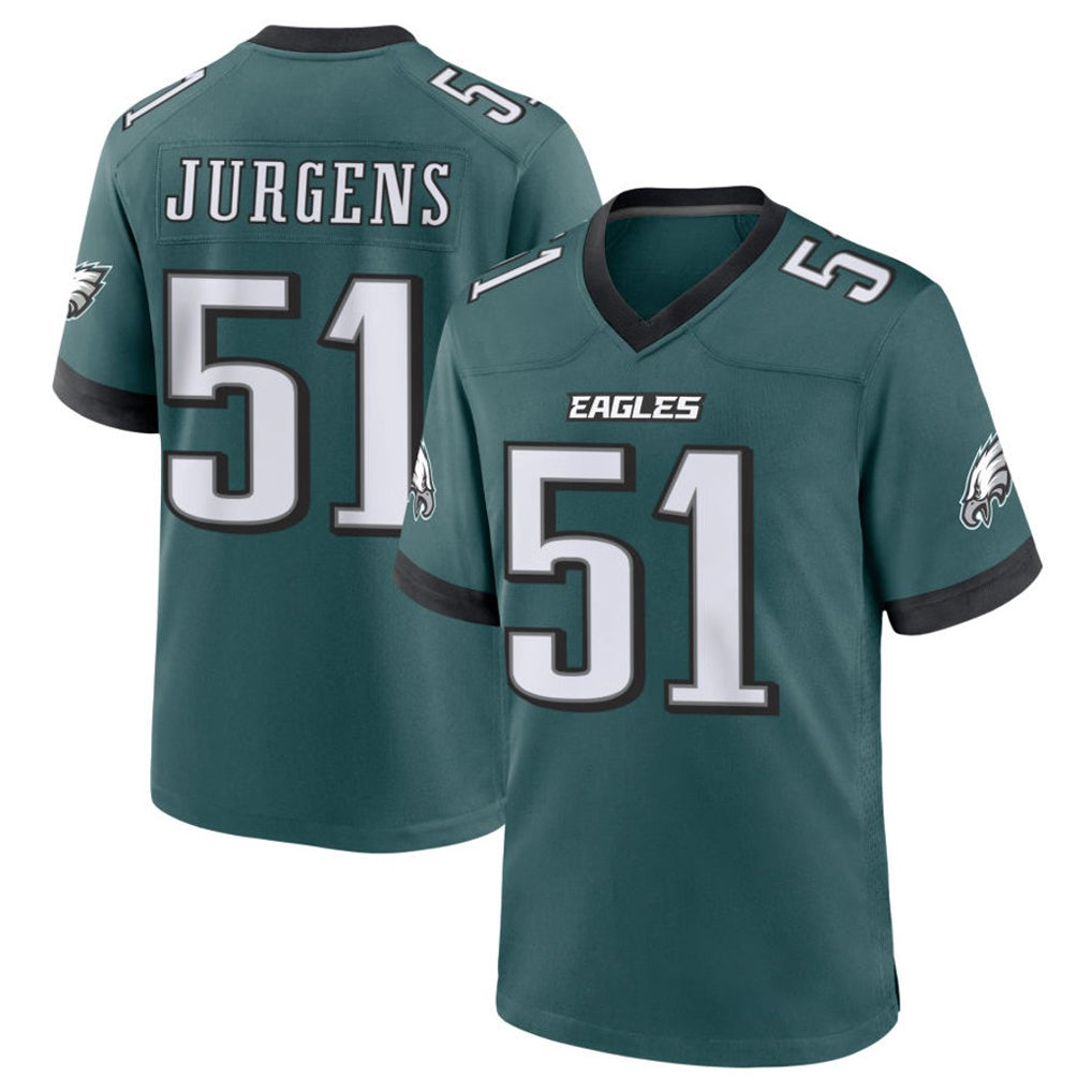 P.Eagles #51 Cam Jurgens Player Green Home Game ROCER Stitched Jerseys