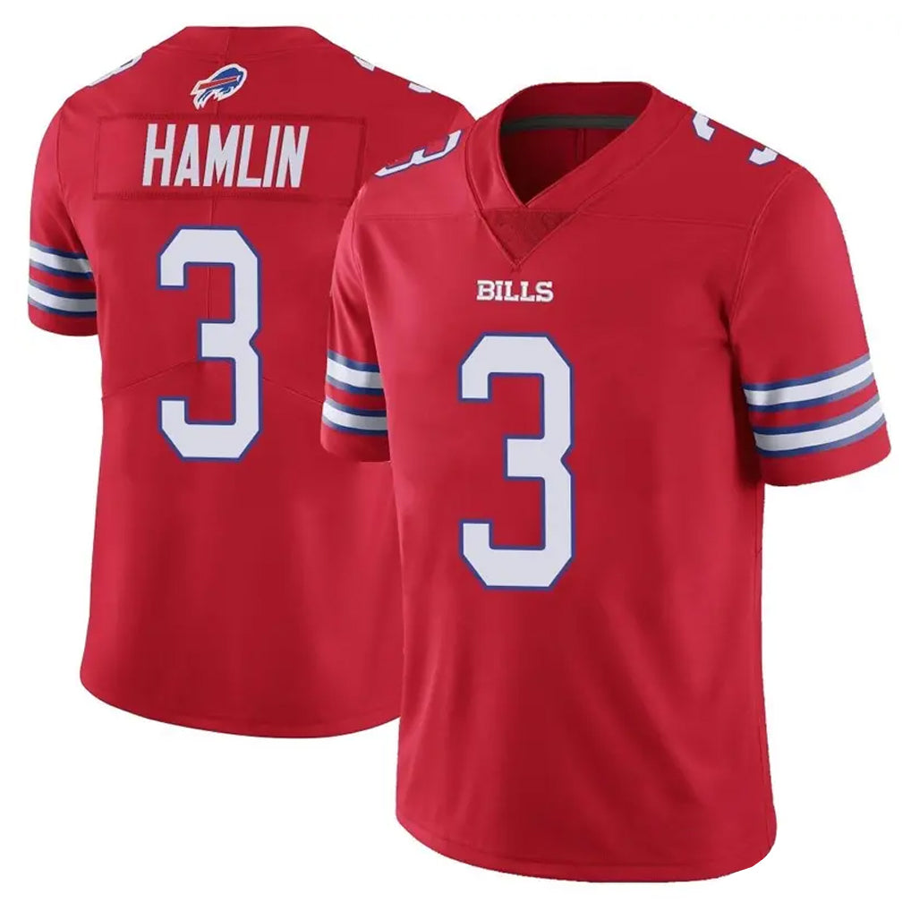 B.Bills #3 Damar Hamlin Player Red Vapor Untouchable Limited ROCER Stitched Jerseys