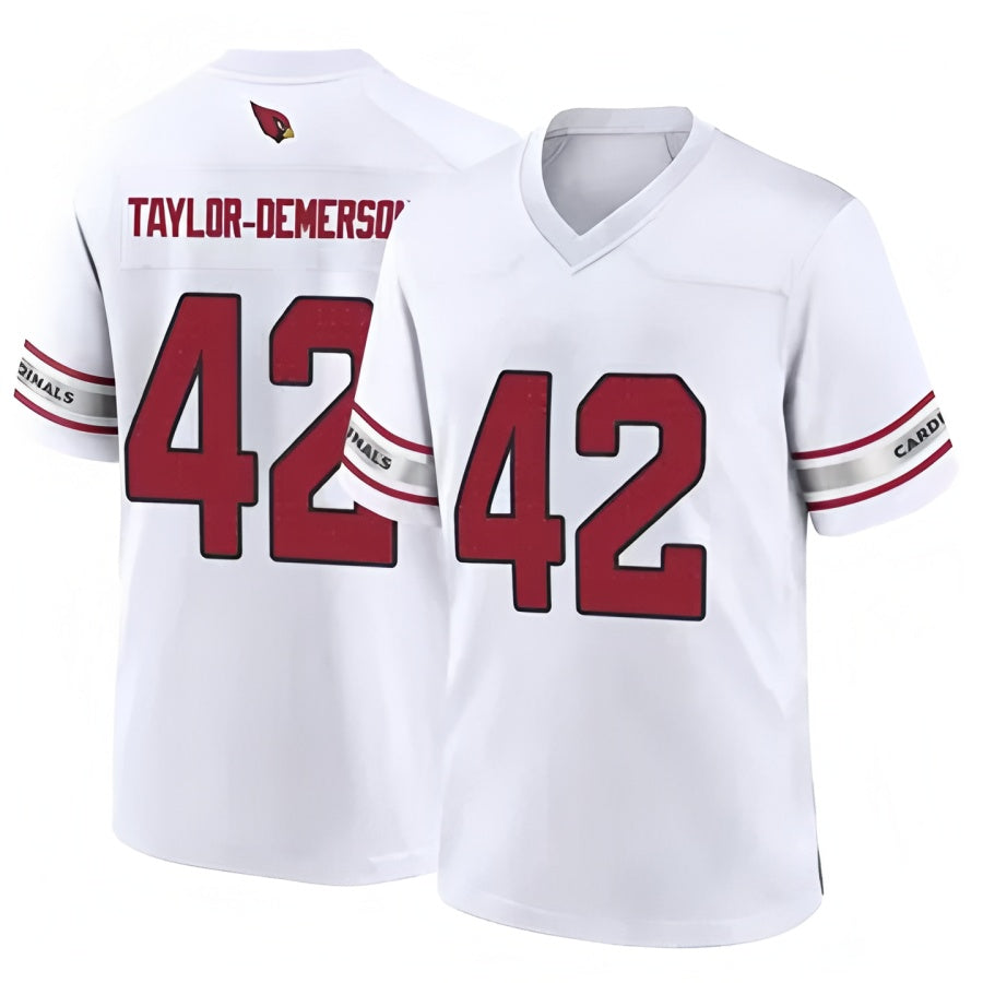 A.Cardinals #42 Dadrion Taylor-Demerson Player Whtie Home Game ROCER Stitched Jerseys
