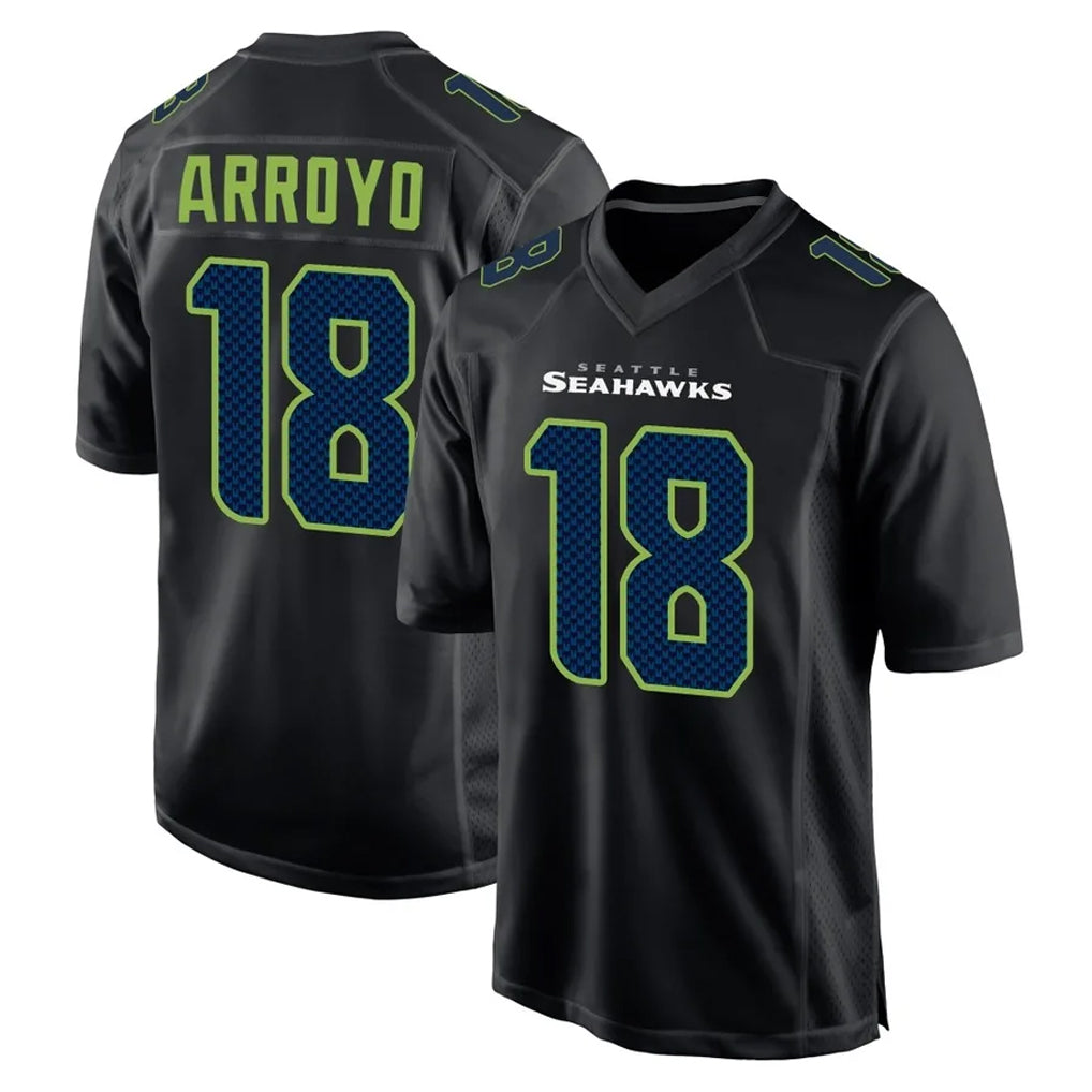 S.Seahawks #18 Elijah Arroyo Player Black Limited Fashion Home Game ROCER Stitched Jerseys