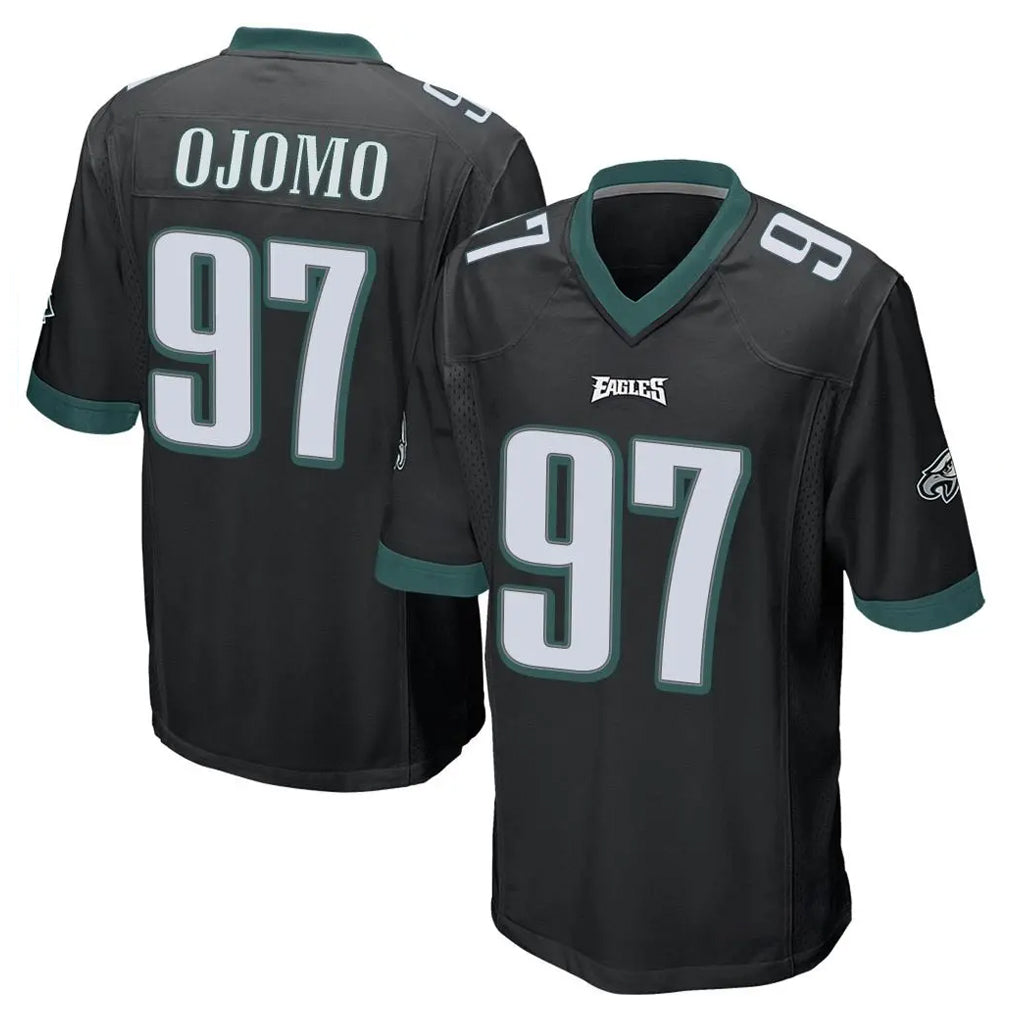 P.Eagles #97 Moro Ojomo Player Black Home Game ROCER Stitched Jerseys