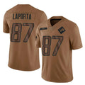 D.Lions #87 Sam LaPorta Player Brown Salute To Service Limited ROCER Stitched Jerseys
