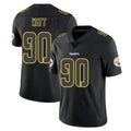 P.Steelers #90 T.J. Watt Player Black Impact Limited Home Game ROCER Stitched Jerseys