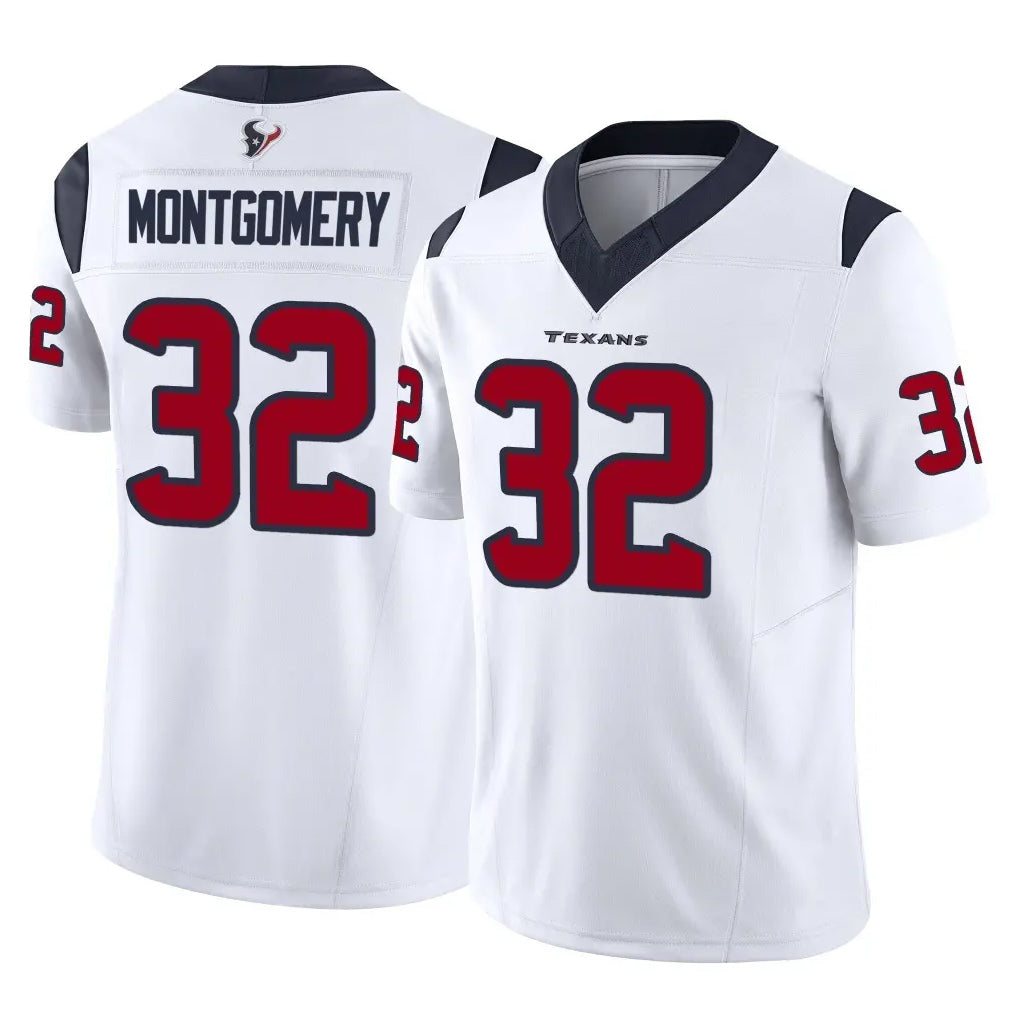 H.Texans #32 David Montgomery Player White Limited Vapor F.U.S.E. Home Game ROCER Stitched Jerseys