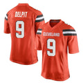 C.Browns #9 Grant Delpit Player Orange Home Game ROCER Stitched Jerseys