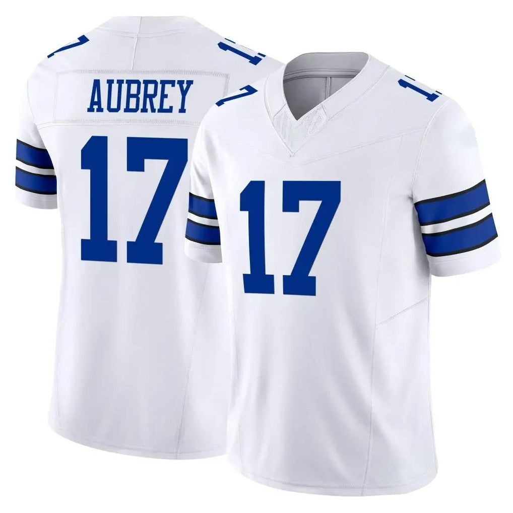 D.Cowboys #17 Brandon Aubrey Player White Limited Vapor F.U.S.E. Home Game ROCER Stitched Jerseys