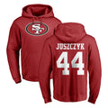 SF.49ers #44 Kyle Juszczyk Player Red LOGO Pullover Hoodies Home Game ROCER Stitched Jerseys