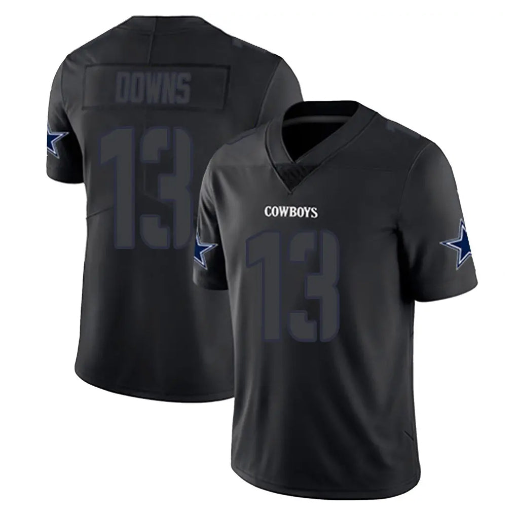 D.Cowboys #13 Caleb Downs Player Black Impact Limited Home Game ROCER Stitched Jerseys