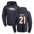 D.Broncos #21 Riley Moss Player Navy Pullover Hoodie Limited ROCER Stitched Jerseys