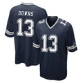 D.Cowboys #13 Caleb Downs Player Navy Home Game ROCER Stitched Jerseys